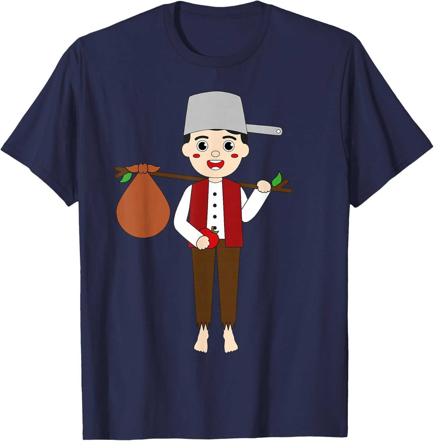 Johnny Appleseed Day Apple Tree Farmer Orchard Seed Kids T-Shirt - T-Shirt | Navy