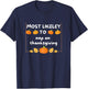 Most Likely To Nap Thanksgiving Family Matching Thanksgiving T-Shirt - T-Shirt | Navy