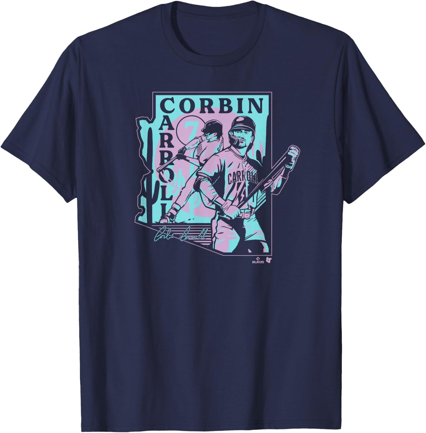 Corbin Carroll - Arizona Baseball T-Shirt - T-Shirt | Navy