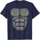 Gorilla Chest Abs Muscles 6 pack Jungle Monkey Retro T-Shirt - T-Shirt | Navy