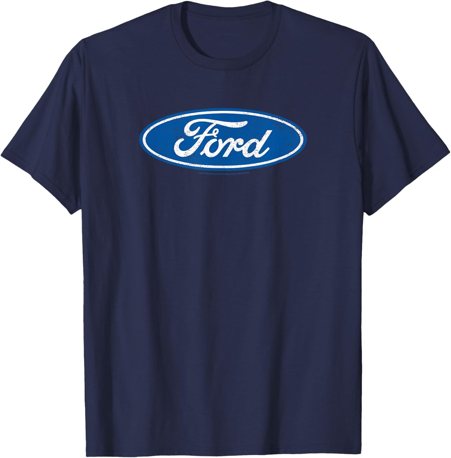 Ford – Oval Logo Aged Blue T-Shirt - T-Shirt | Navy