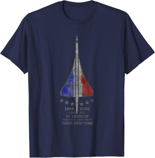 Supersonic Concorde , Black T-Shirt - T-Shirt | Navy