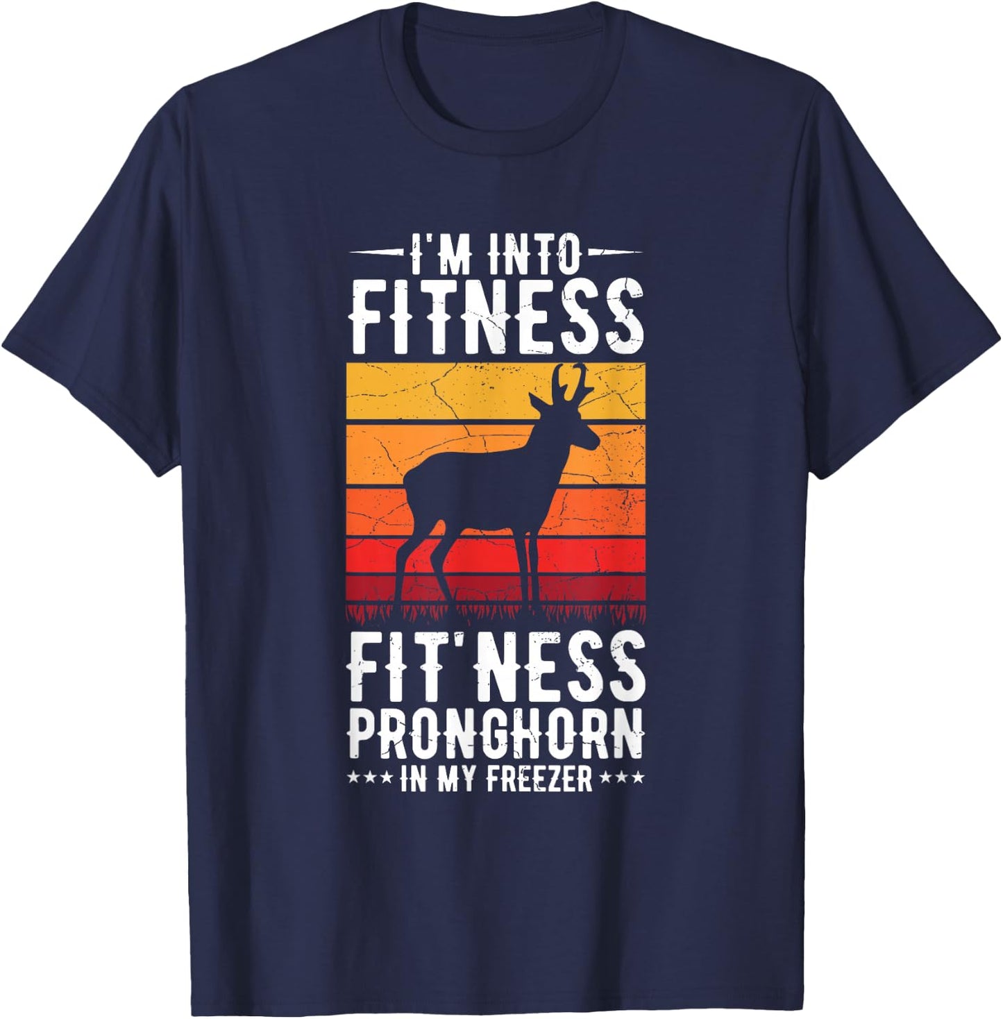 Hunting Pronghorn Antelope Design for a Pronghorn hunter T-Shirt - T-Shirt | Navy