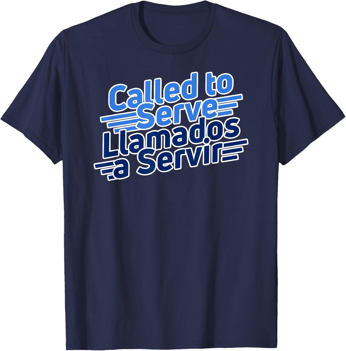 Spanish Called to Serve LDS Missionary Llamados a Servir T-Shirt - T-Shirt | Navy