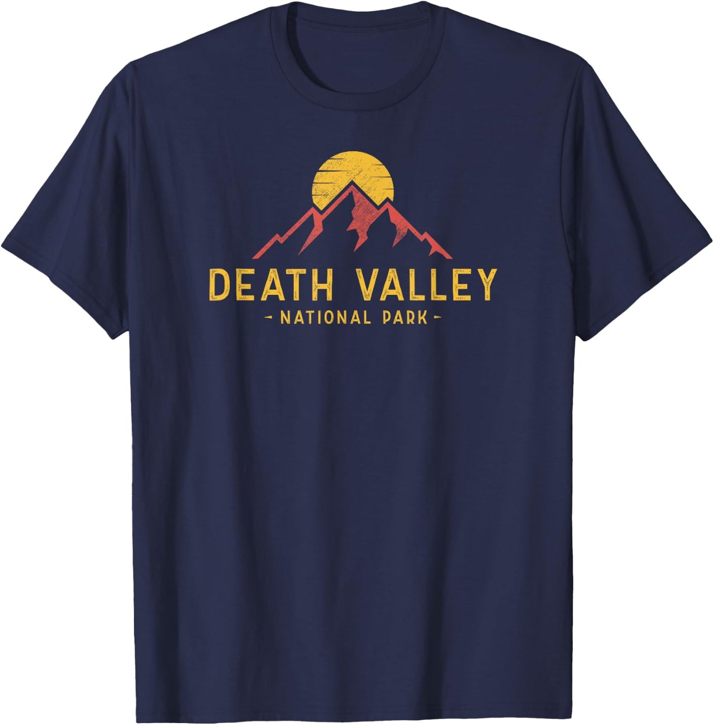 Death Valley National Park Souvenir Retro Sunset Hiking T-Shirt - T-Shirt | Navy