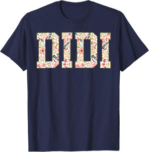 Didi Floral Best Didi Ever Didi Era Mothers Day Grandma T-Shirt - T-Shirt | Navy