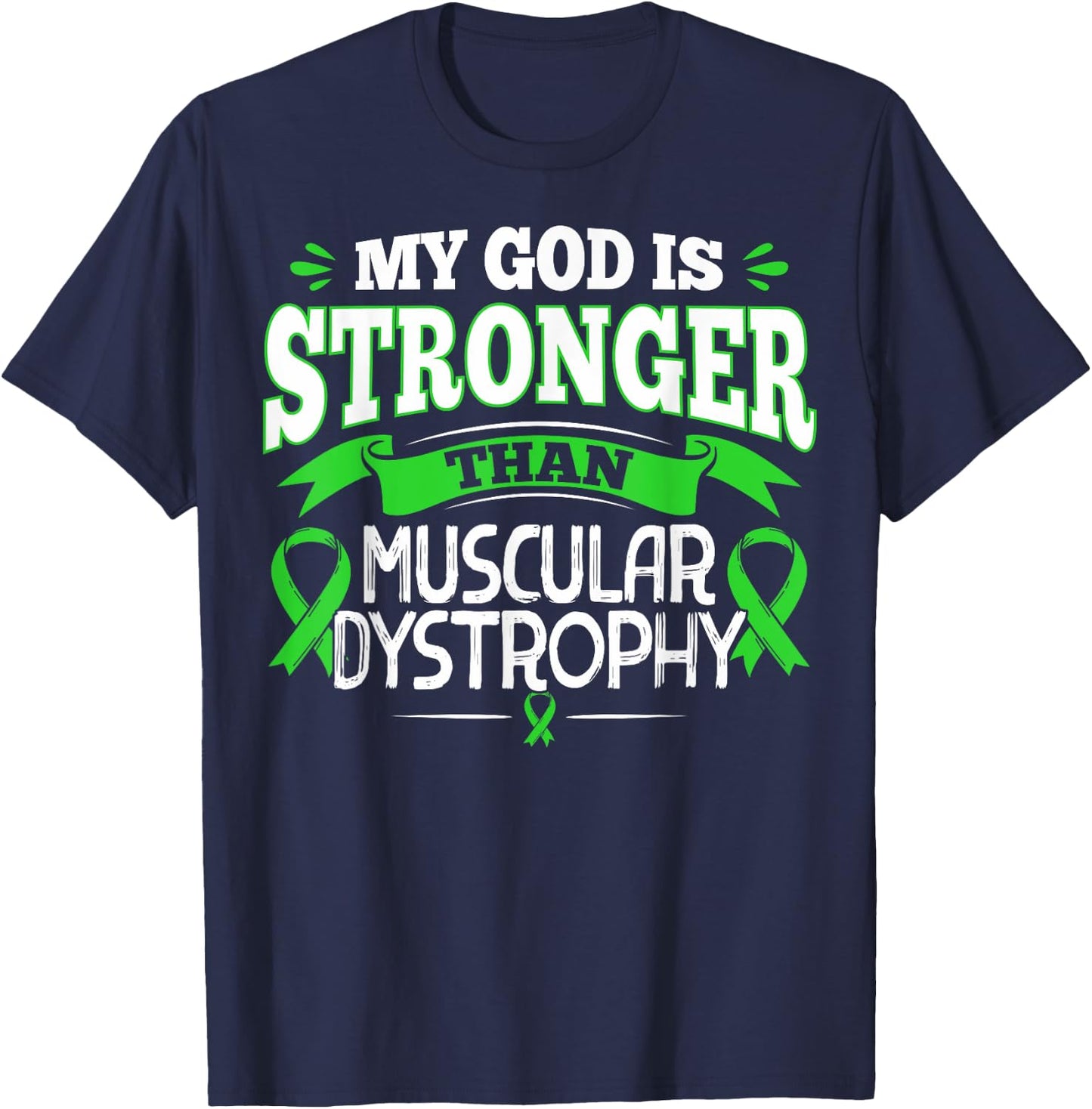 MD Survivor Duchenne Muscular Dystrophy Awareness Ribbon T-Shirt - T-Shirt | Navy