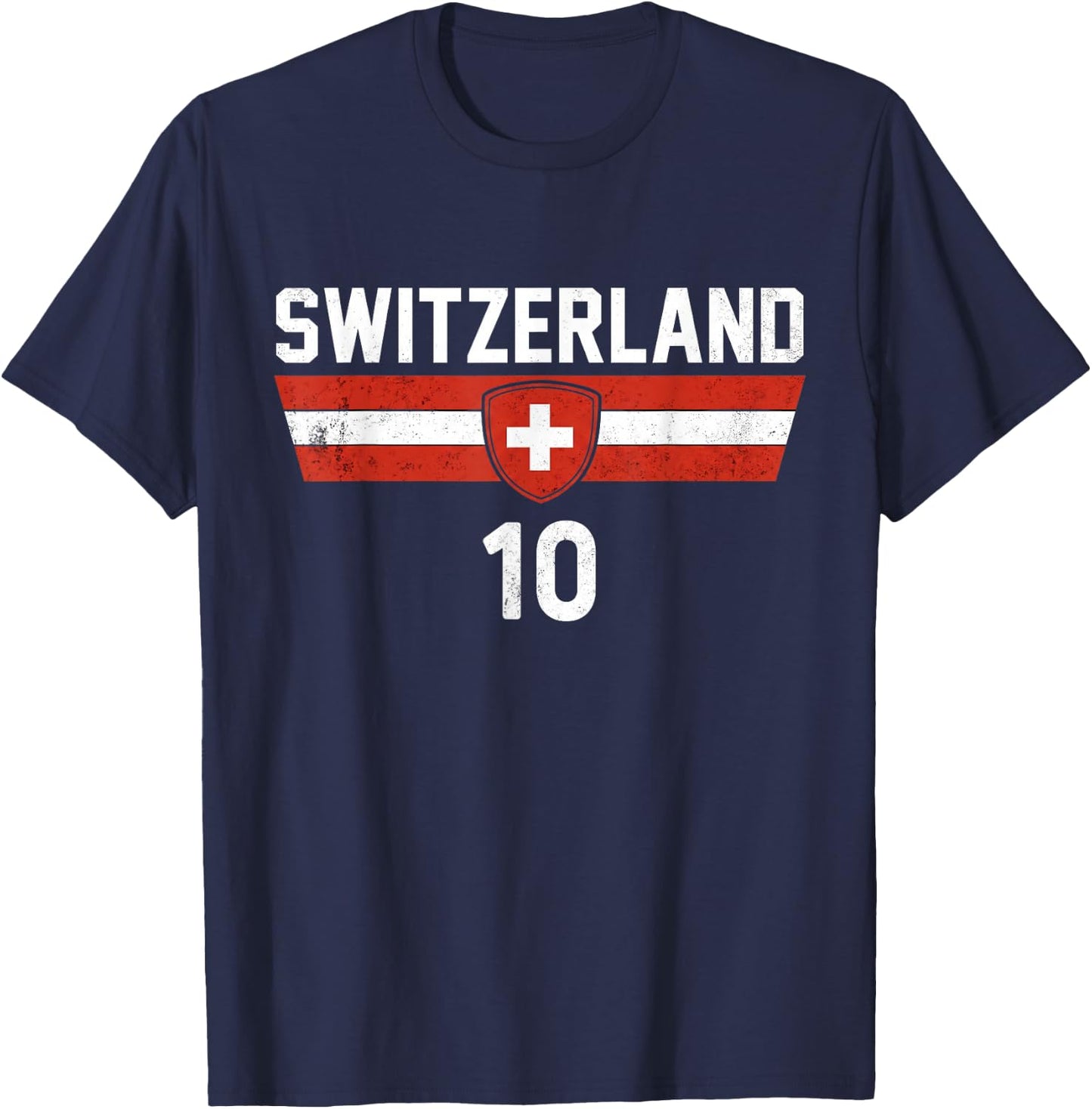 Switzerland Schweiz Suisse Swiss Schweizer Jersey T-Shirt - T-Shirt | Navy