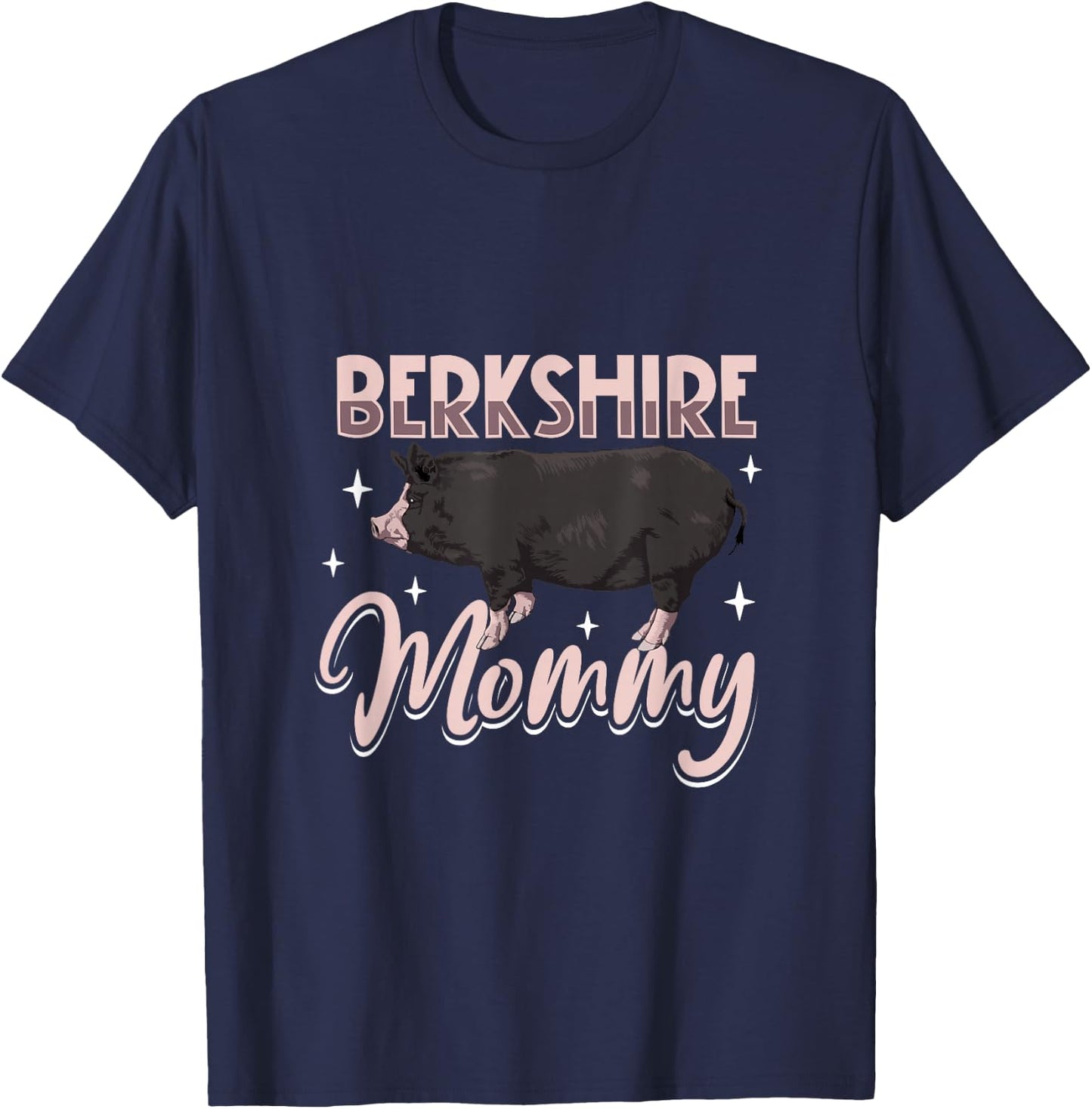 Berkshire Pig Mommy T-Shirt - T-Shirt | Navy