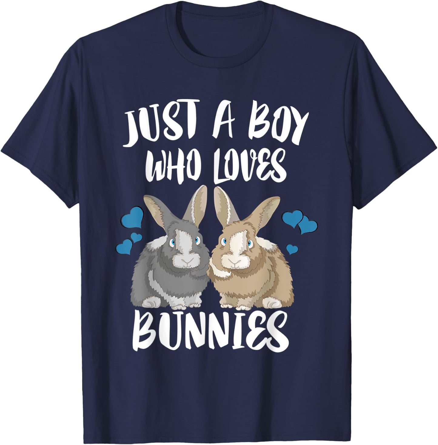 Just A Boy Who Loves Bunnies T-Shirt - T-Shirt | Navy
