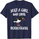 Just A Girl Who Loves Oystercatchers Bird Animal Gift T-Shirt - T-Shirt | Navy
