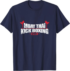 Kick Boxing Muay Thai Strength and Speed T-Shirt - T-Shirt | Navy