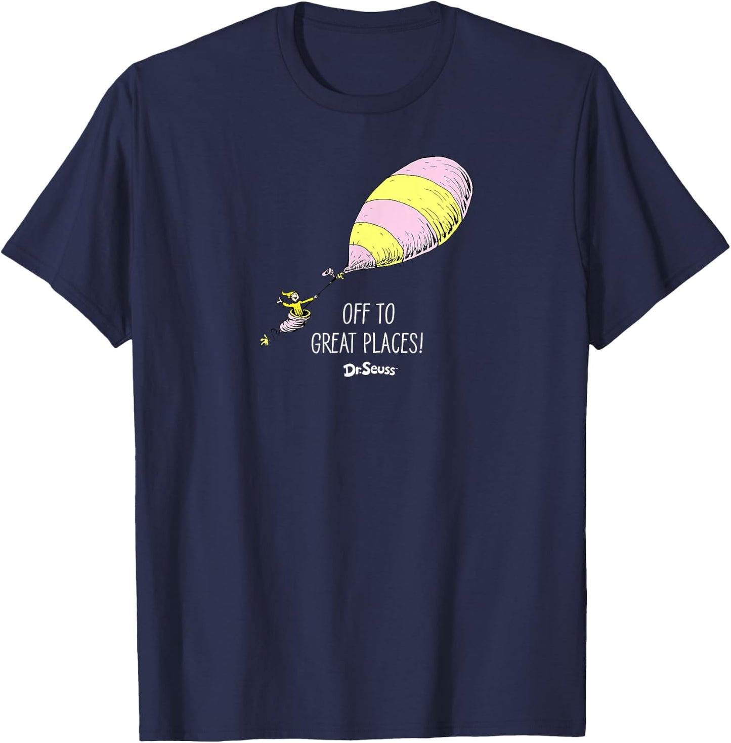 Dr. Seuss Oh the Places, Off to Great Places T-Shirt - T-Shirt | Navy