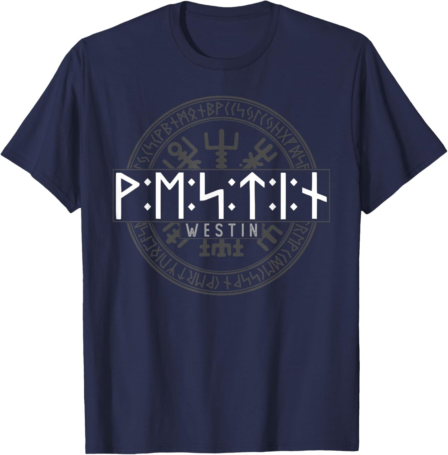 Westin in Futhark Runen Wikinger T-Shirt - T-Shirt | Navy