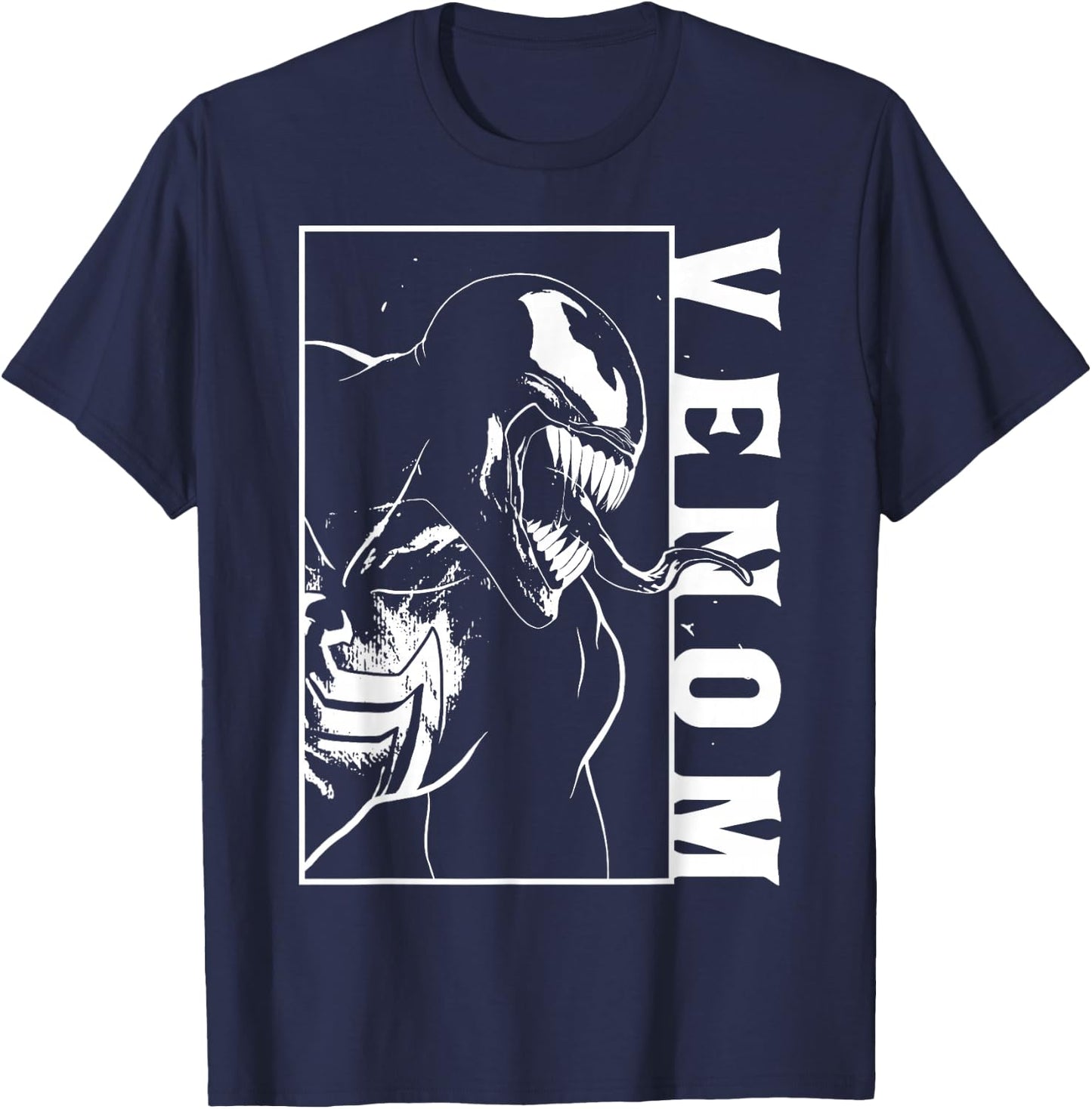 Marvel Venom Side View Tongue Out Graphic T-Shirt - T-Shirt | Navy