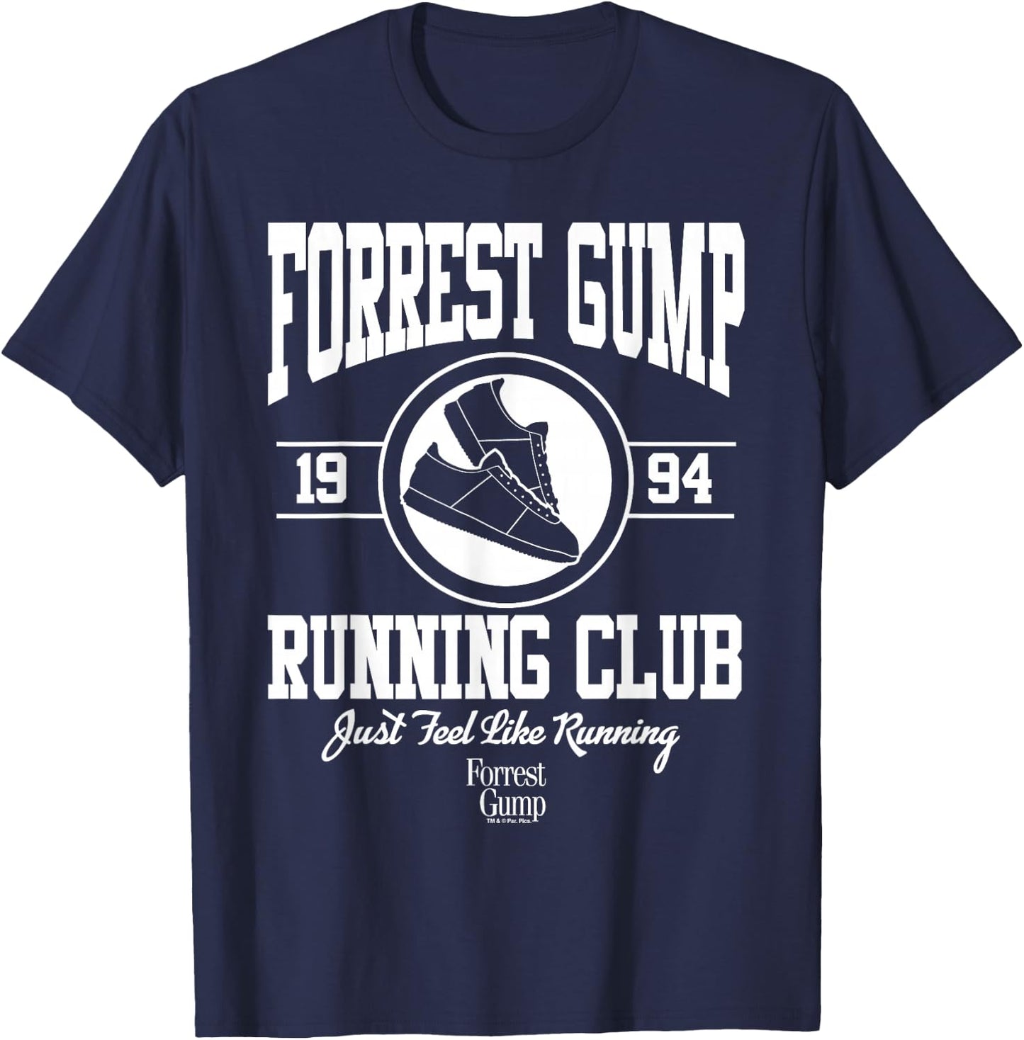 Forrest Gump Racing Club 1994 , Black, S T-Shirt - T-Shirt | Navy