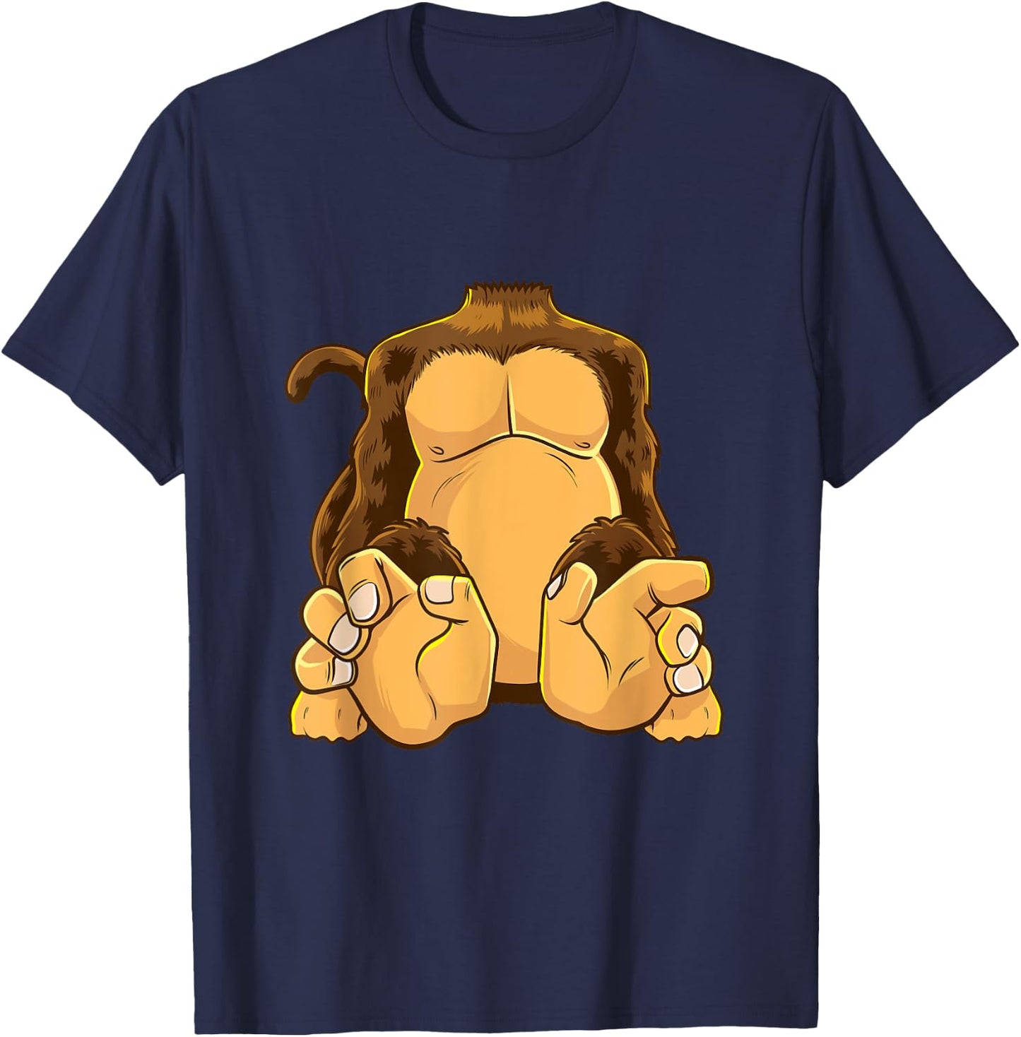 Monkey Body Costume Headless Chimpanzee Funny Ape T-Shirt - T-Shirt | Navy