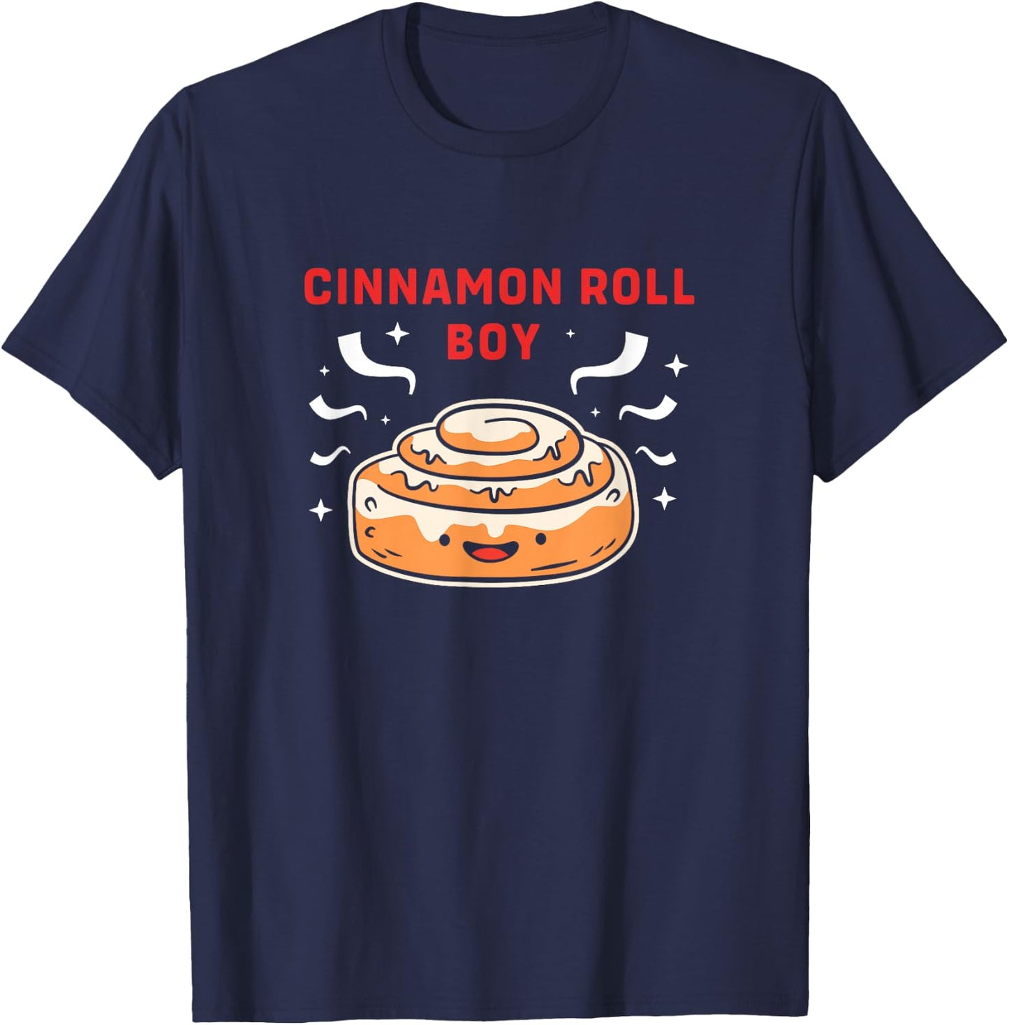Cute Cinnamon Bread Lover Cinnamon Roll Boy T-Shirt - T-Shirt | Navy