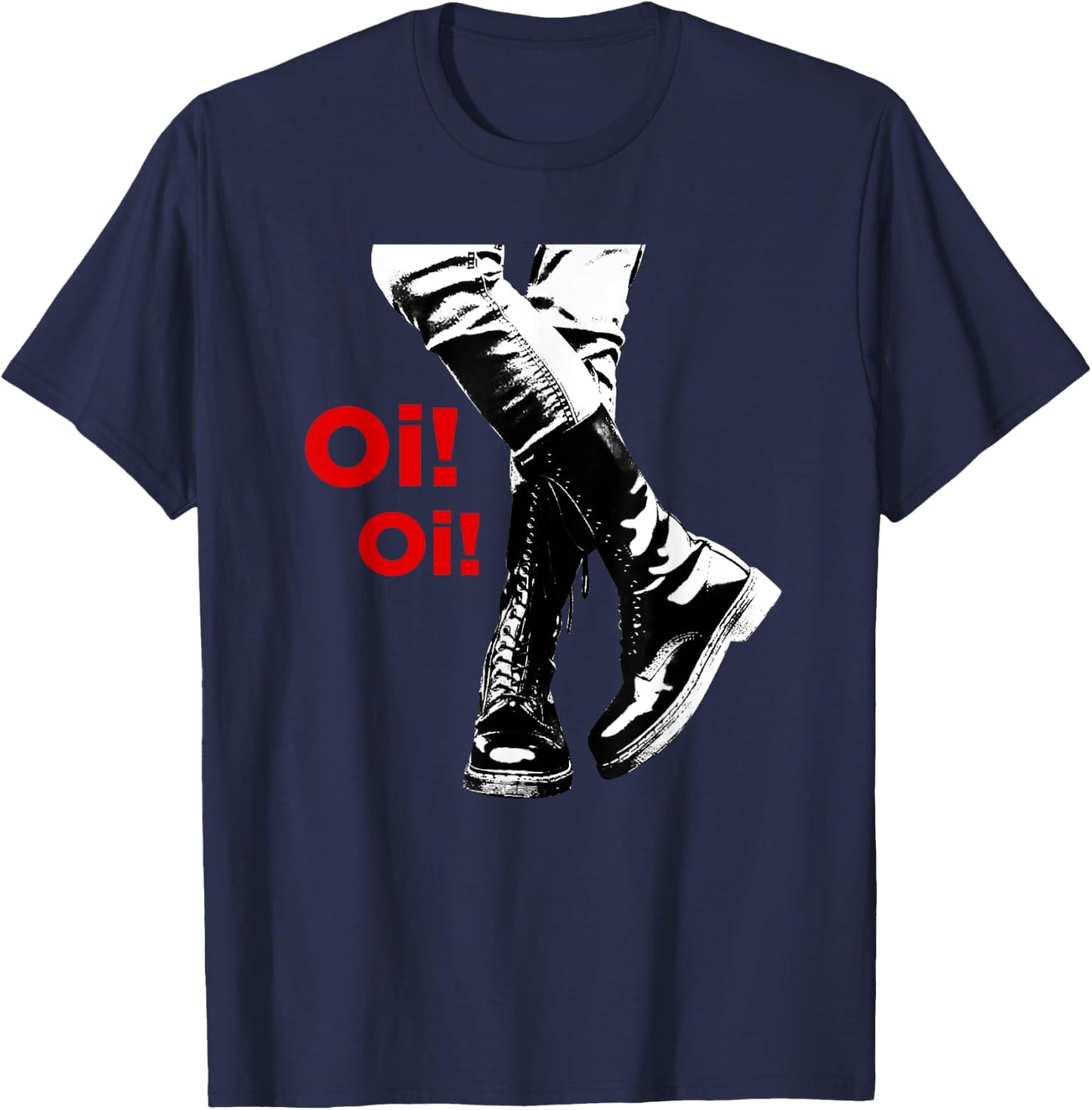 "Oi Oi" Skinhead, Ska, Street Punk, Hardcore Punk T-Shirt - T-Shirt | Navy