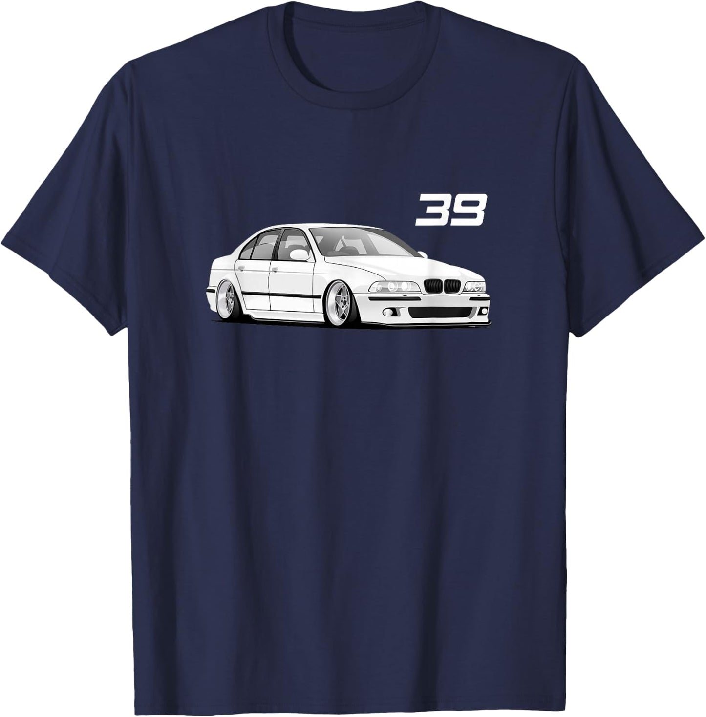 E39 5 Series - Simple Chest Design T-Shirt - T-Shirt | Navy