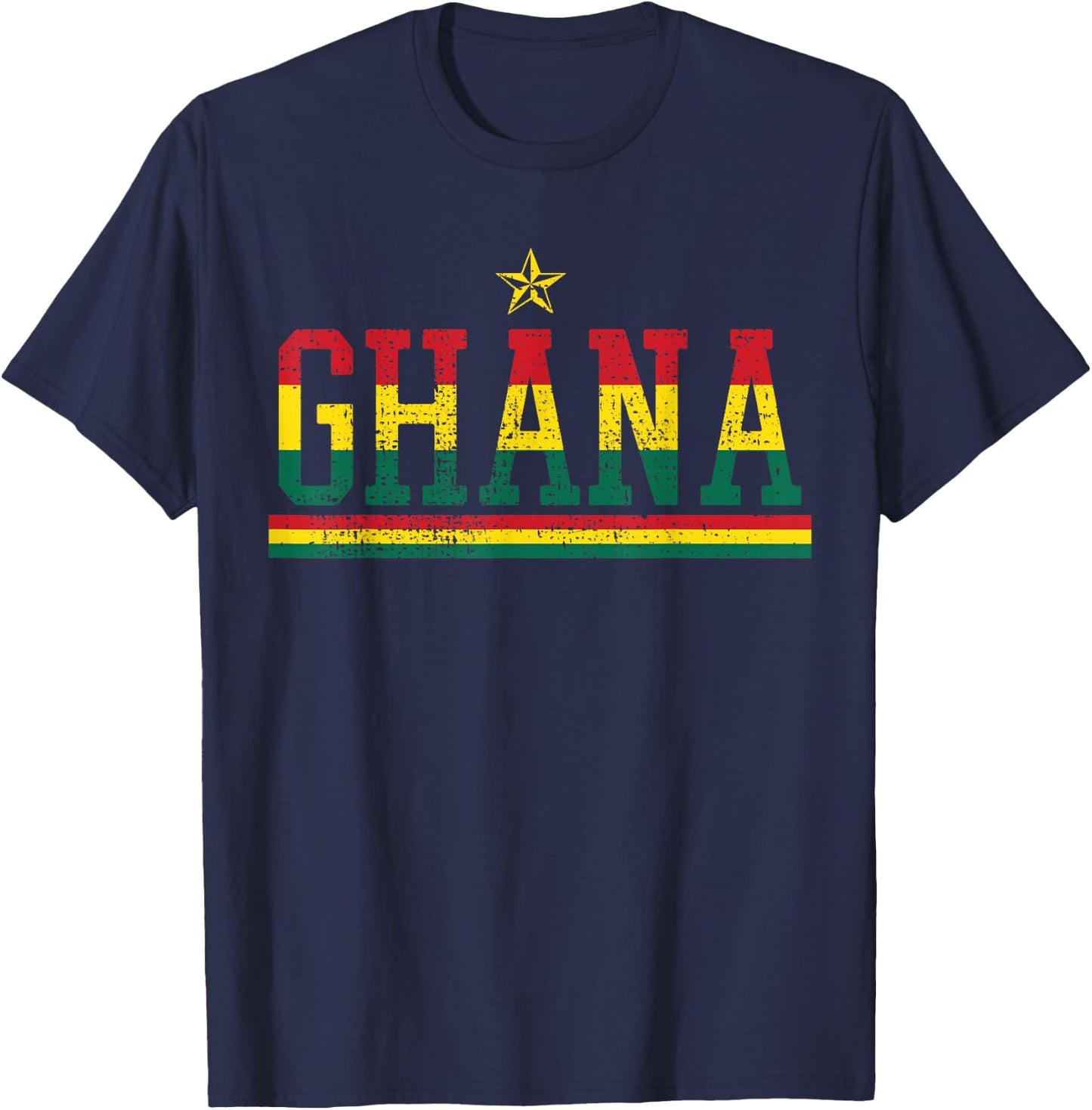 Ghana Country Flag Ghanaian Pride T-Shirt - T-Shirt | Navy