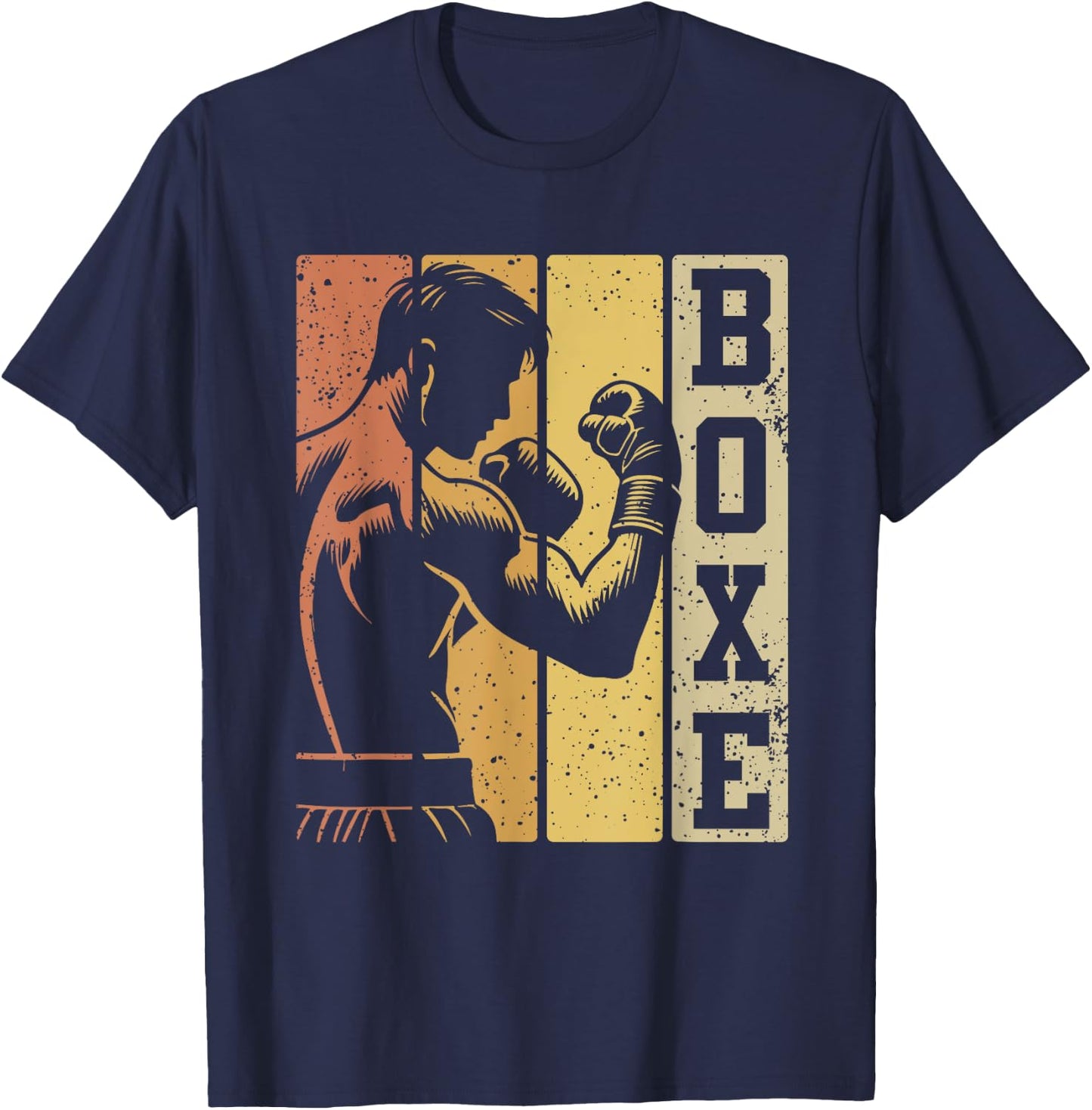 Men's Funny Boxing Funny Idea Boxing , Black, S T-Shirt - T-Shirt | Navy