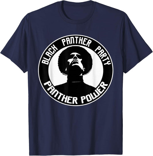 Black Power Panther Party Logo Oakland 1966 Afro Vintage T-Shirt - T-Shirt | Navy
