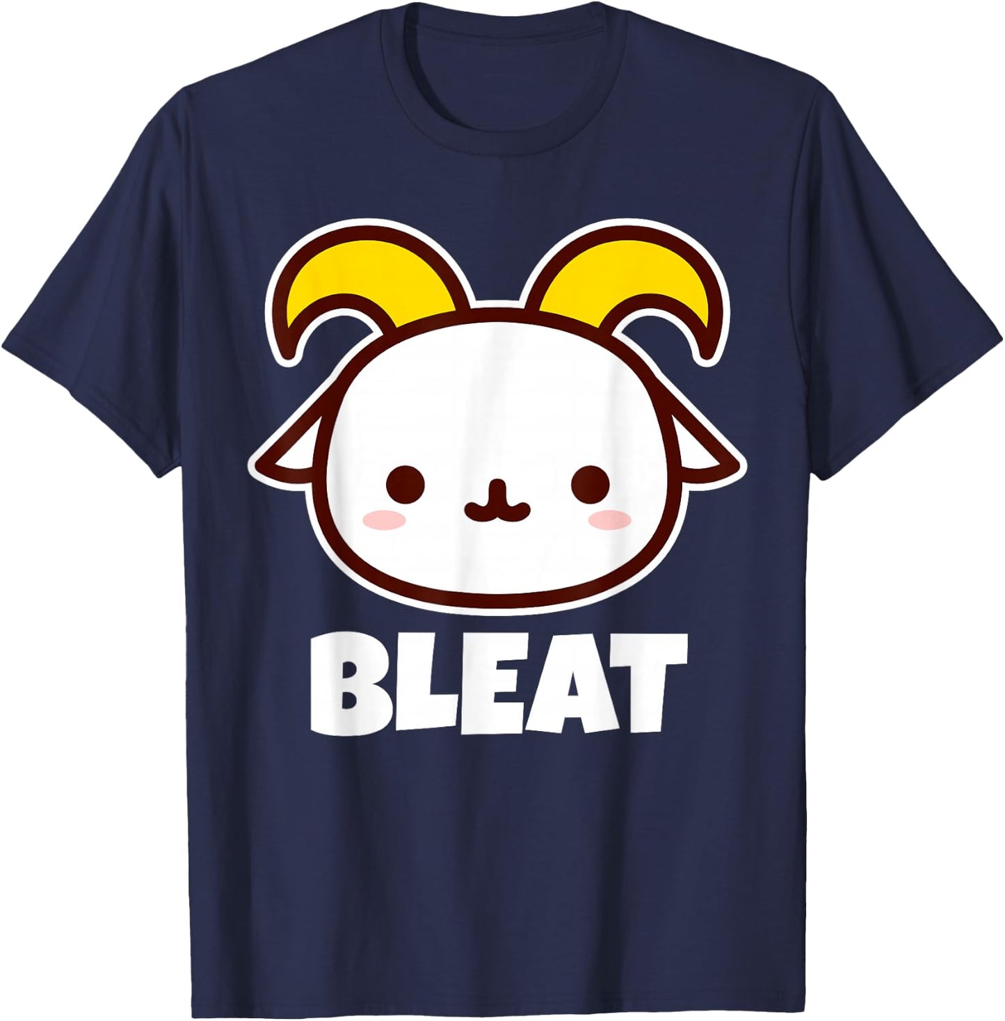BLEAT Goats Stuff | Goat Lover Stuff | Kids Goat T-Shirt - T-Shirt | Navy