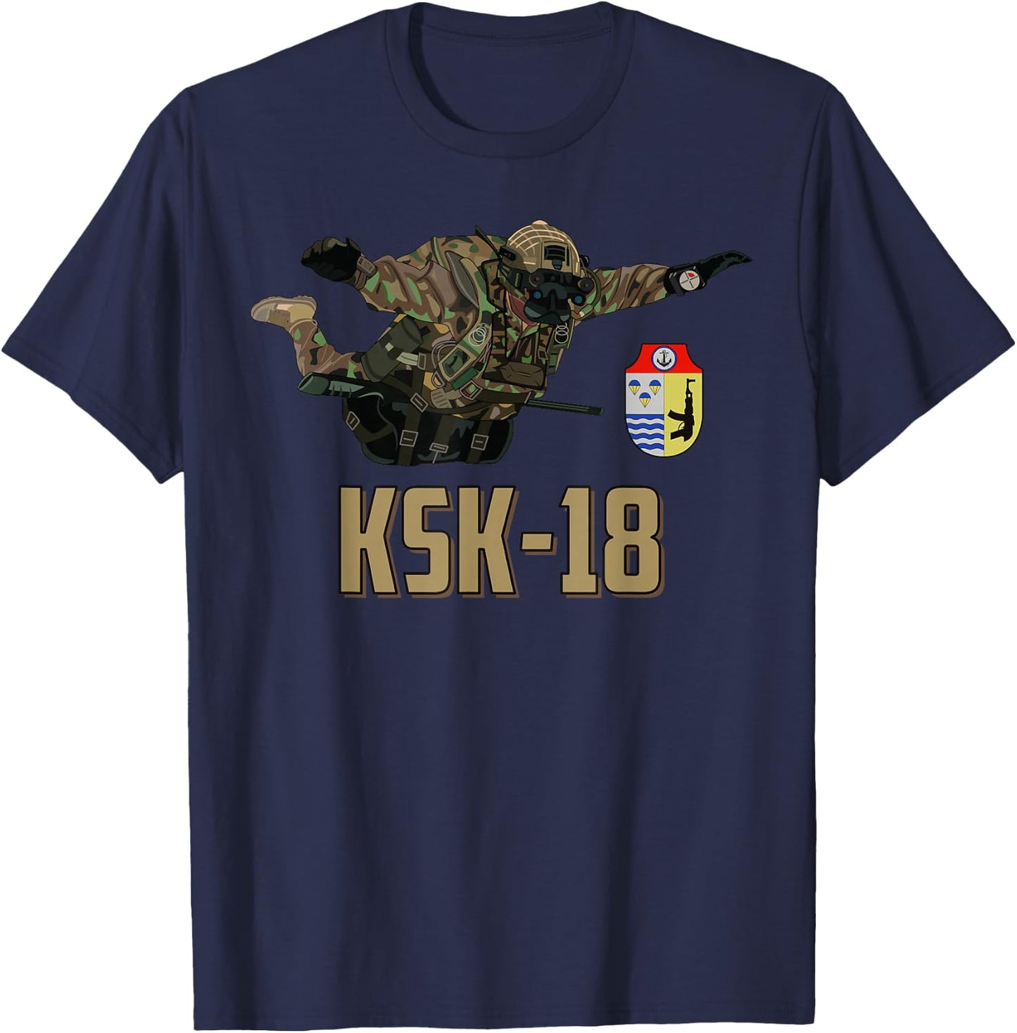 KSK-18 Kampfschwimmerkommando DDR DDR Militär Kampfschwimmer T-Shirt - T-Shirt | Navy