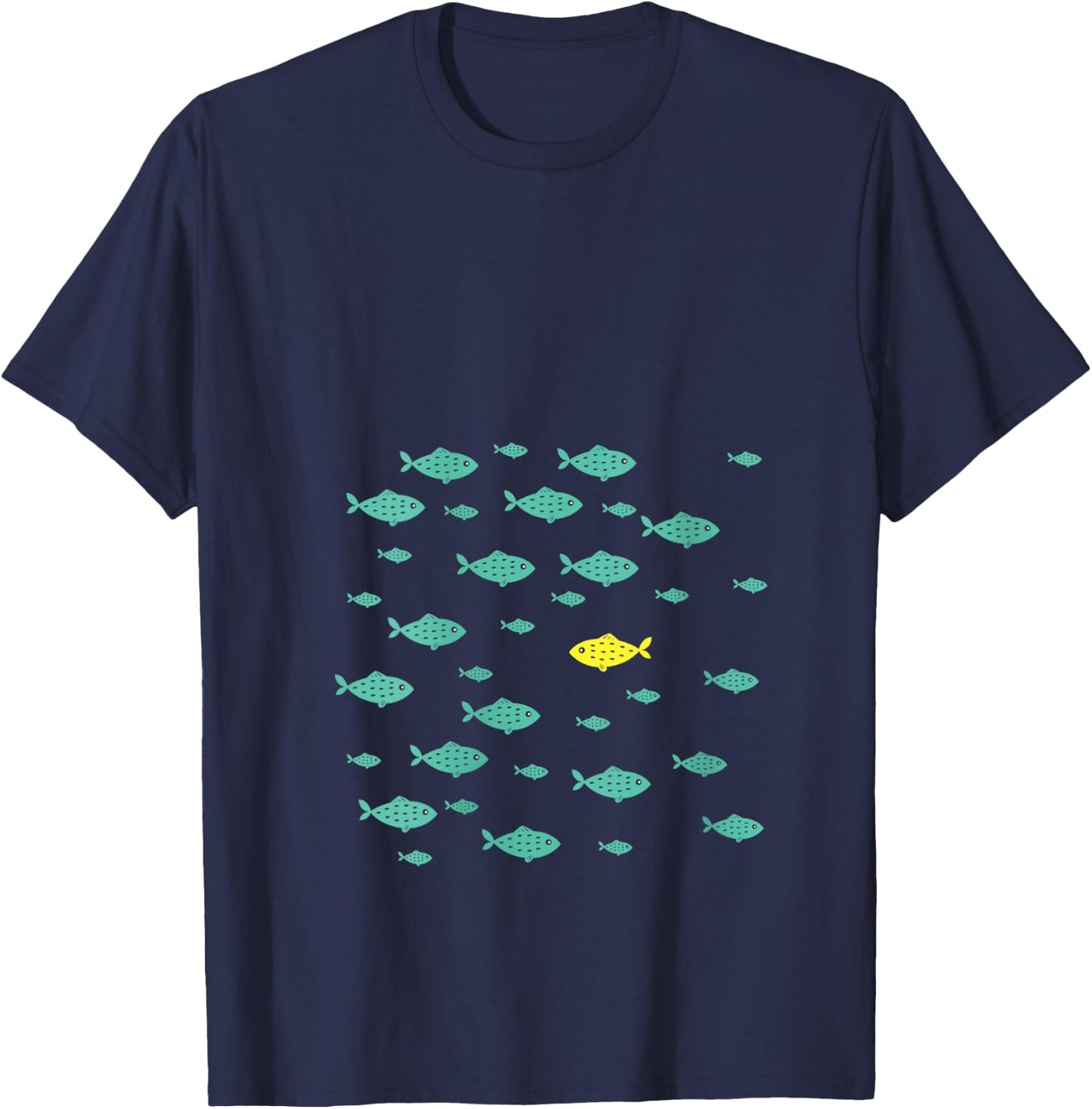 Women's Swimming Against The Current Motivational Inspiration Gift V-Neck T-Shirt - T-Shirt | Navy