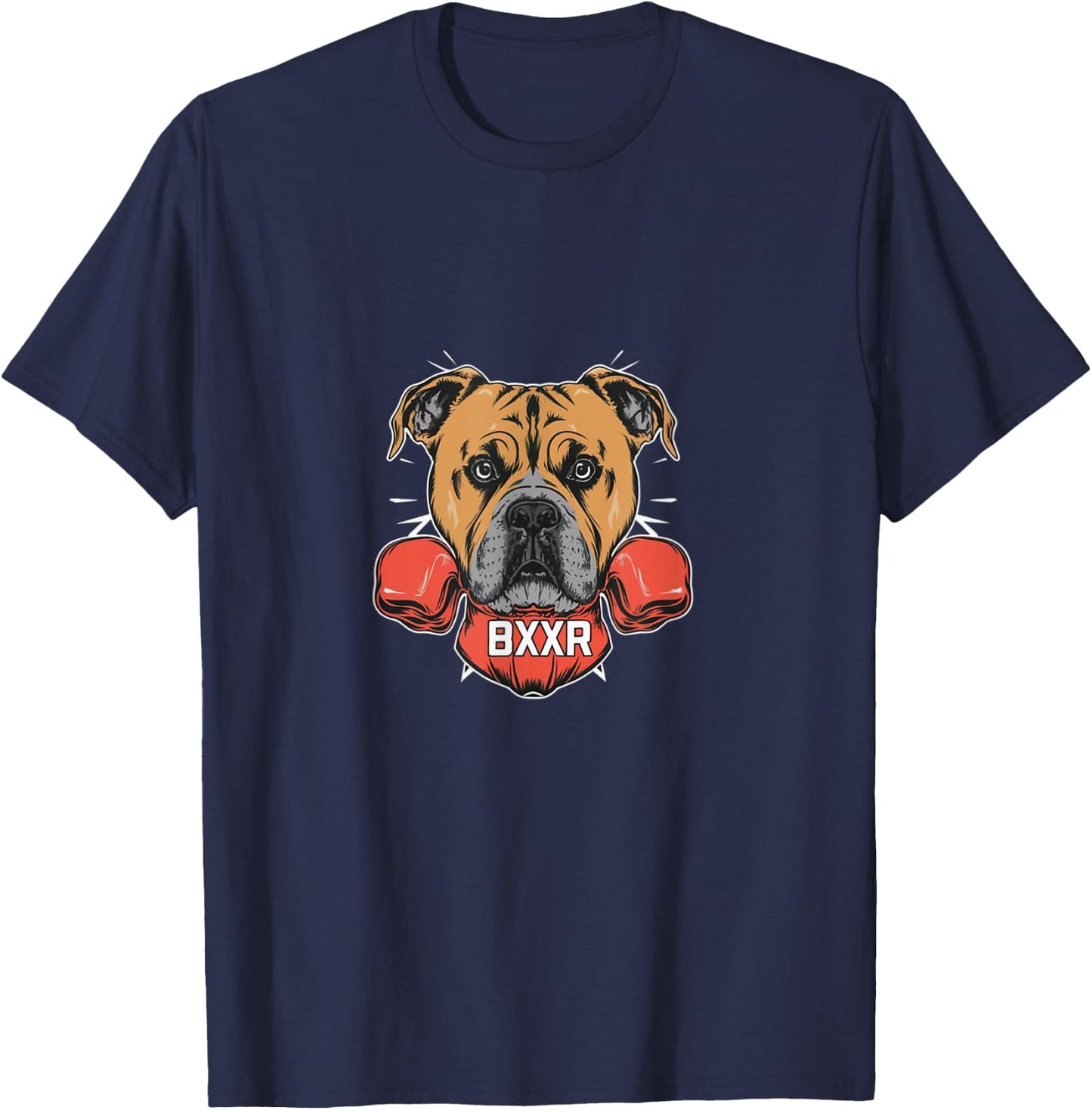 Boxer dog with boxing gloves T-Shirt - T-Shirt | Navy