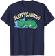 Sleepysaurus T-Rex Sleeping T-Shirt - T-Shirt | Navy