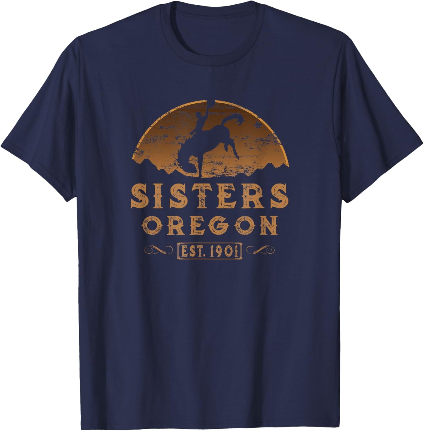 Sisters Oregon OR Wild West Rodeo Cowboy T-Shirt - T-Shirt | Navy
