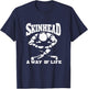 Jujubella Herren Skinhead, Rasiert Schwarz Klein Klassische Passform Kurzarm T-Shirt - T-Shirt | Navy