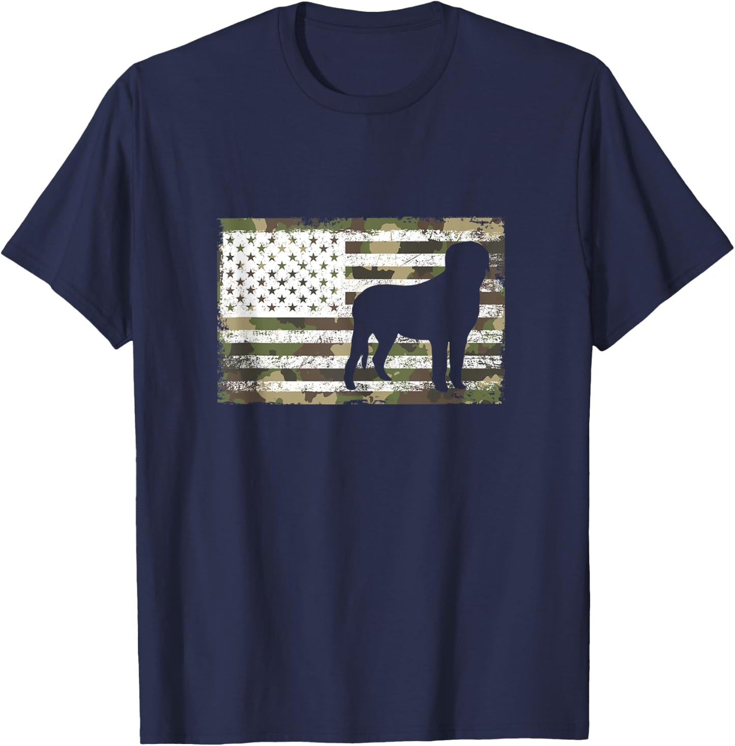 Funny English Mastiff Dog Mastiffs Dog Camouflage T-Shirt - T-Shirt | Navy