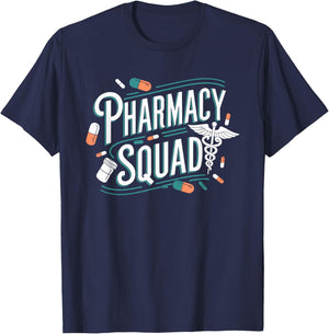 Pharmacy Squad, Pharmacy Team and Pharm Pharmacist Crew T-Shirt - T-Shirt | Navy