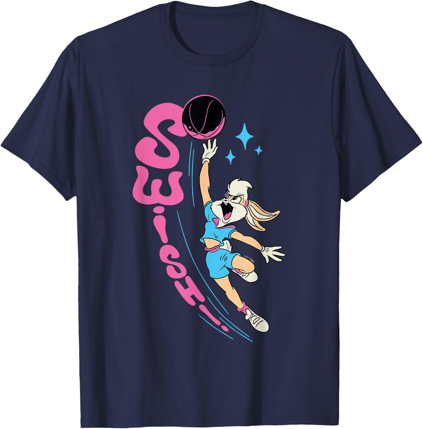 Looney Tunes Lola Bunny Swish Retro Basketball Vintage Logo T-Shirt - T-Shirt | Navy