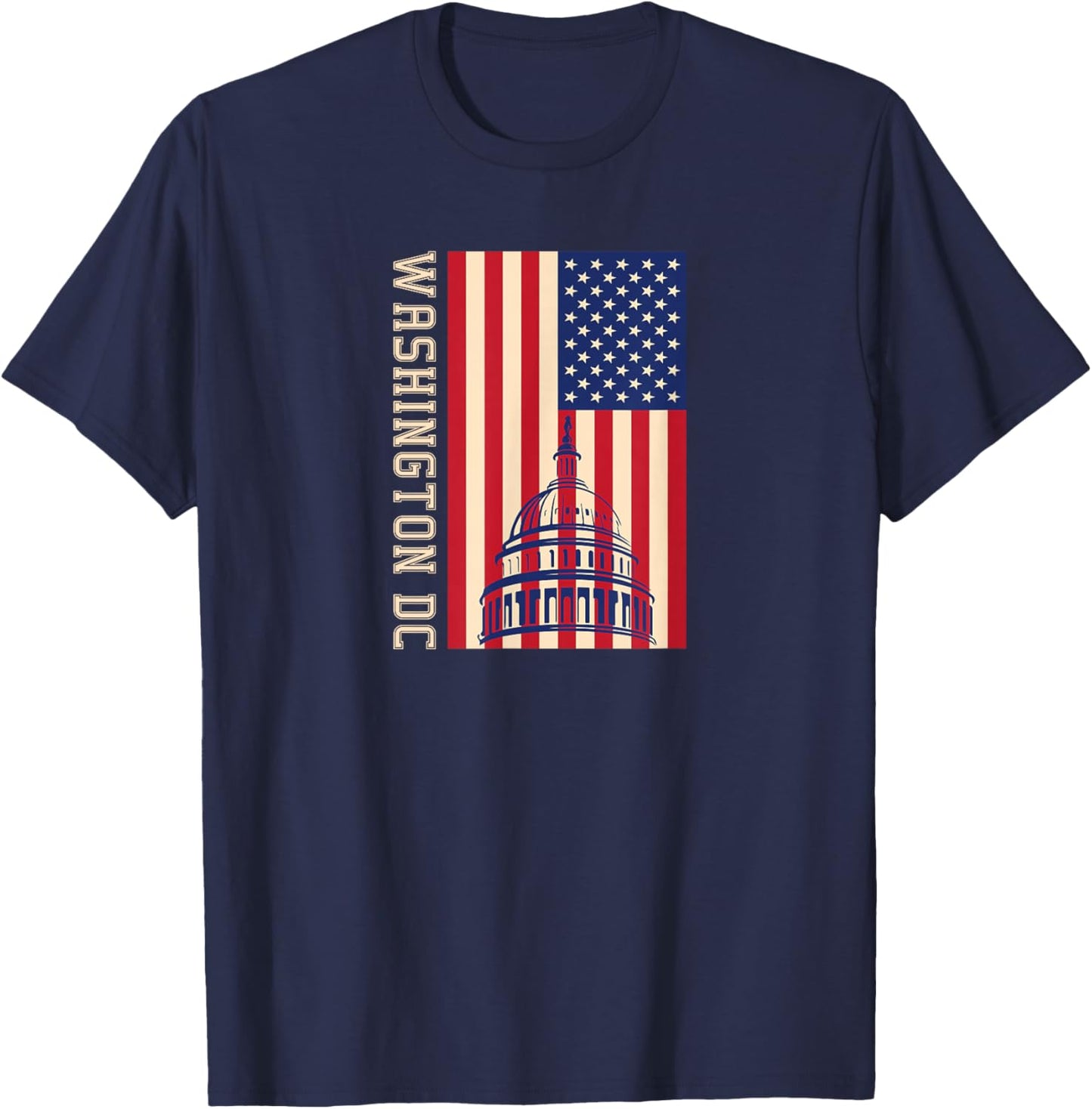 Washington DC Flag of the United States T-Shirt - T-Shirt | Navy