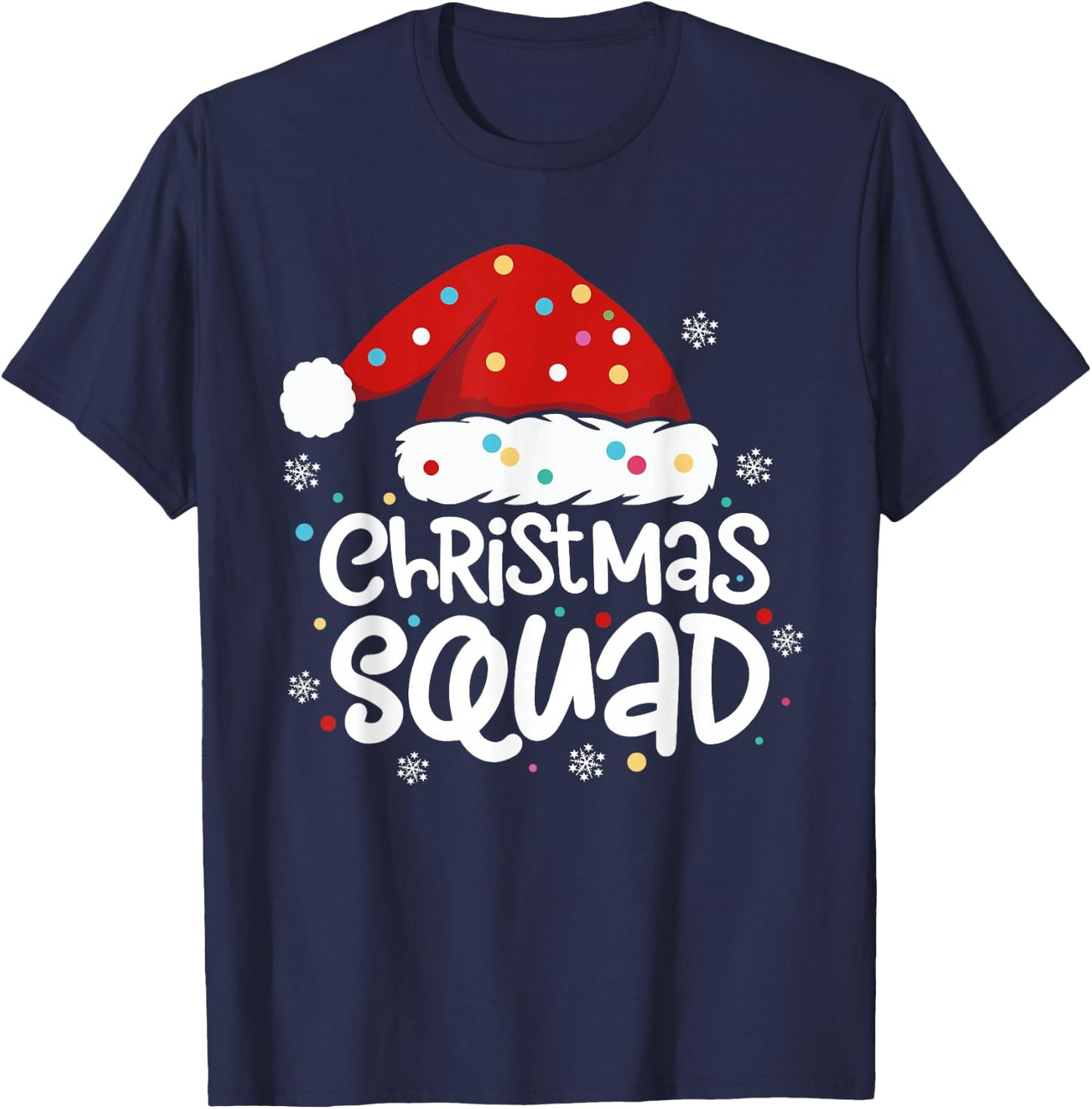 Christmas Squad Family Group Matching Christmas Party Pajama T-Shirt - T-Shirt | Navy