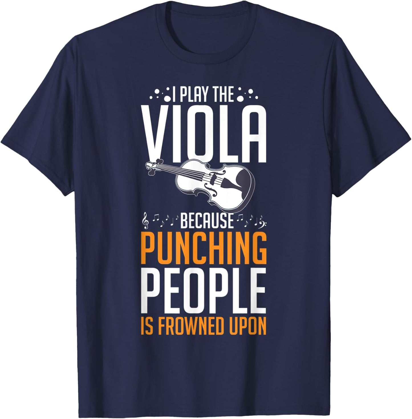 Viola Instrument Music Notes Player Lesson Beginner T-Shirt - T-Shirt | Navy