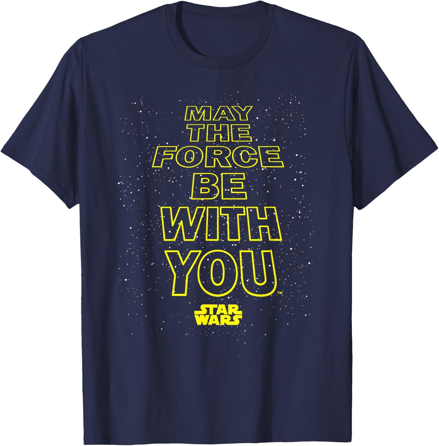 Star Wars May The Force Be With You Quote T-Shirt - T-Shirt | Navy