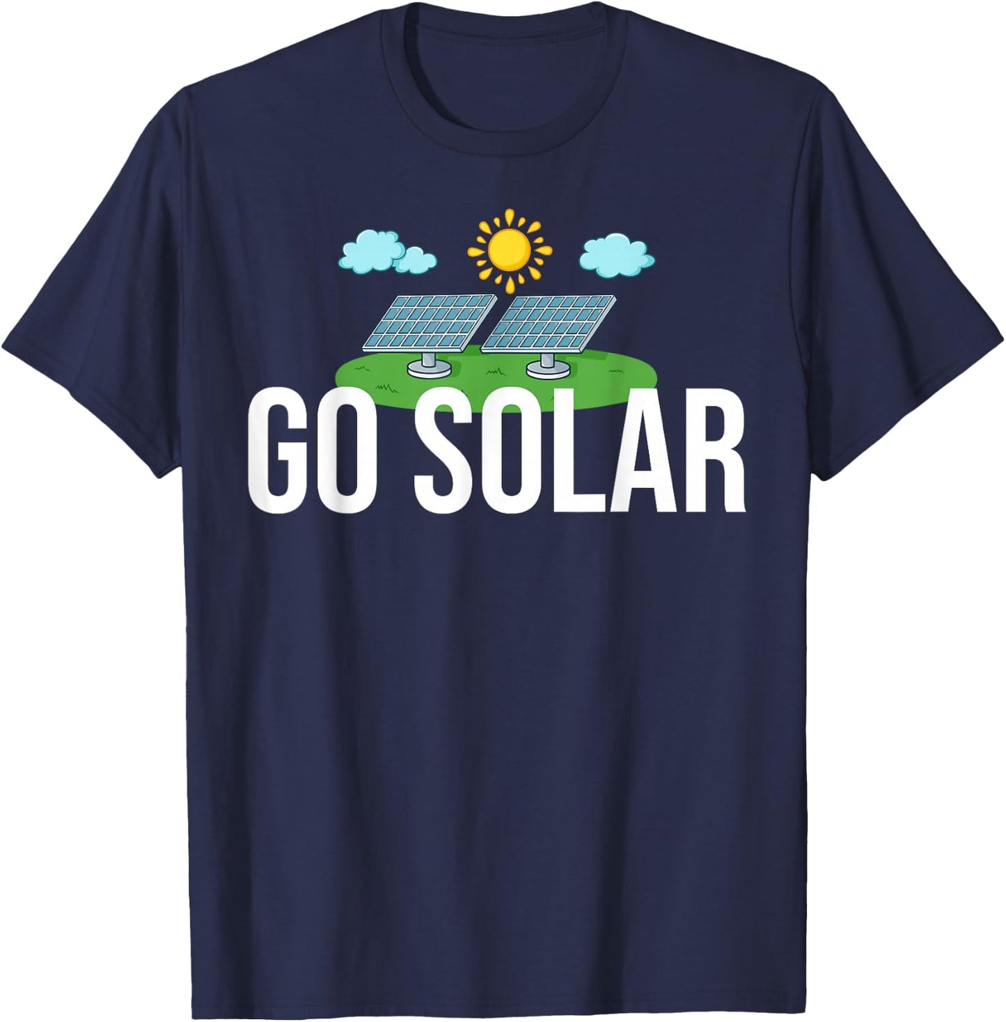 Solar Energy Power System Solar Panel Home T-Shirt - T-Shirt | Navy