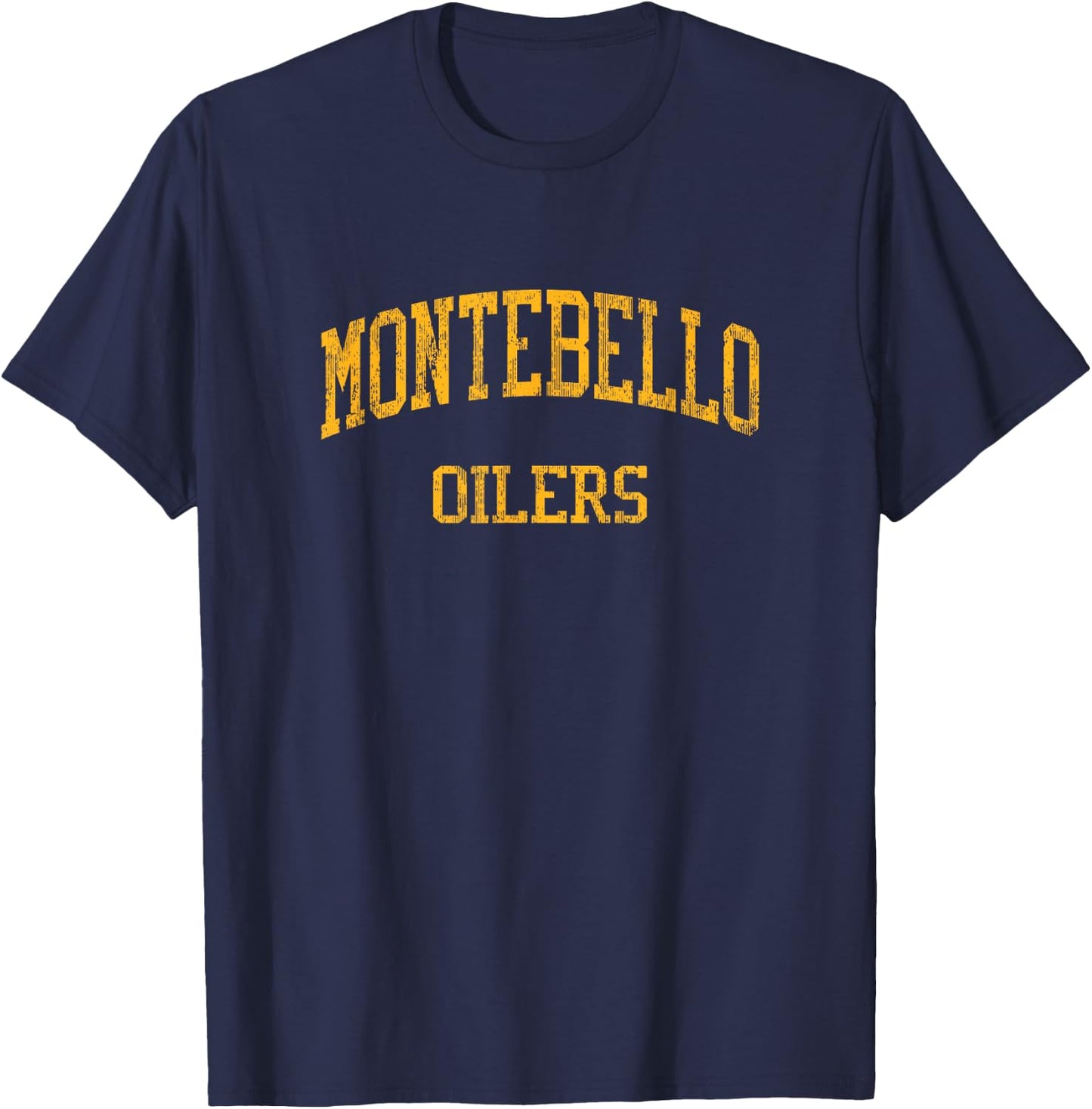 Montebello High School HS Montebello CA Vintage Sports T-Shirt - T-Shirt | Navy