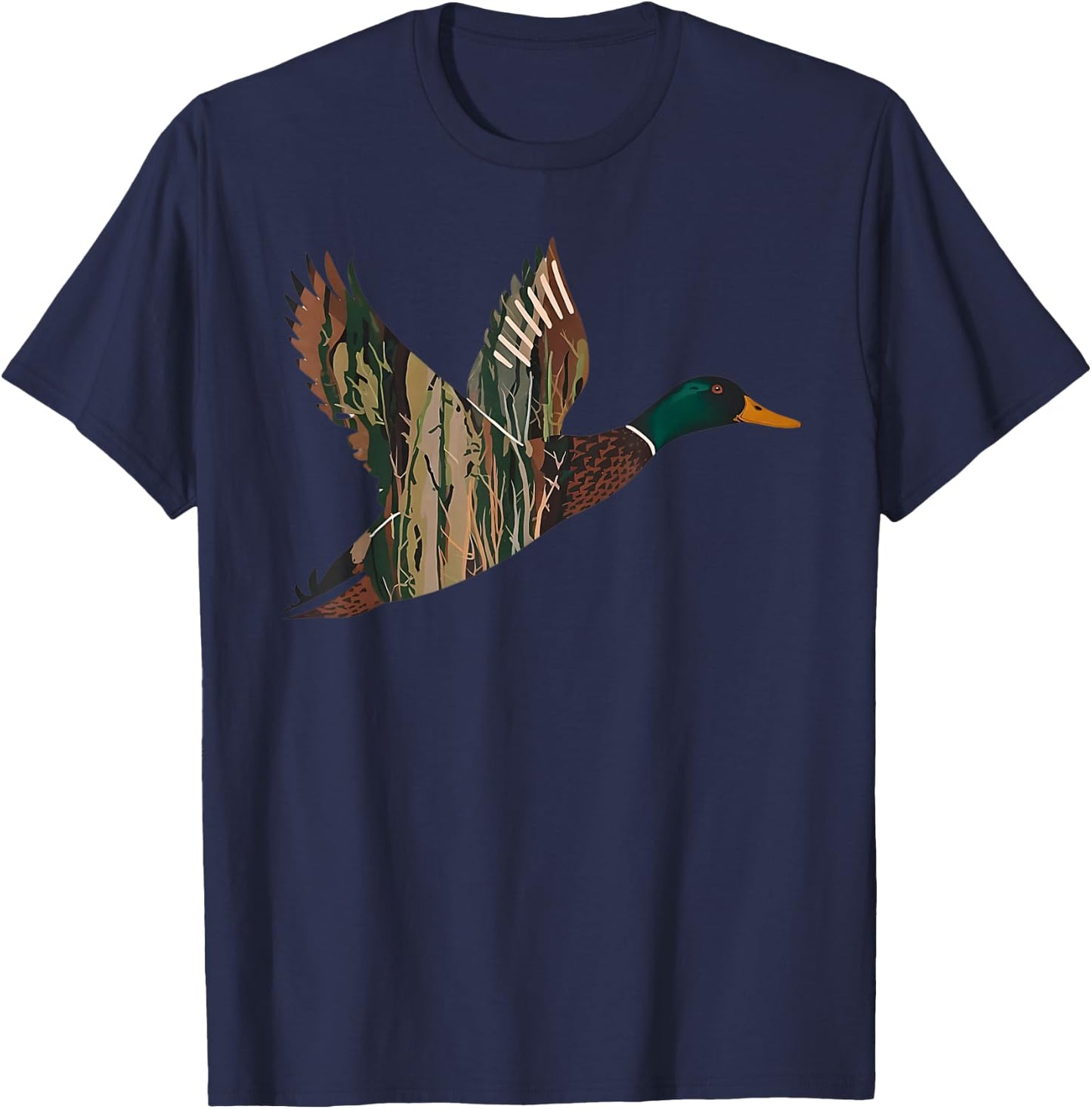 Southern Duck Camo Hunting Gifts Men Waterfowl Hunter T-Shirt - T-Shirt | Navy