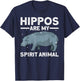 Funny Hippopotamus Design Women Animal Hippo Lover T-Shirt - T-Shirt | Navy