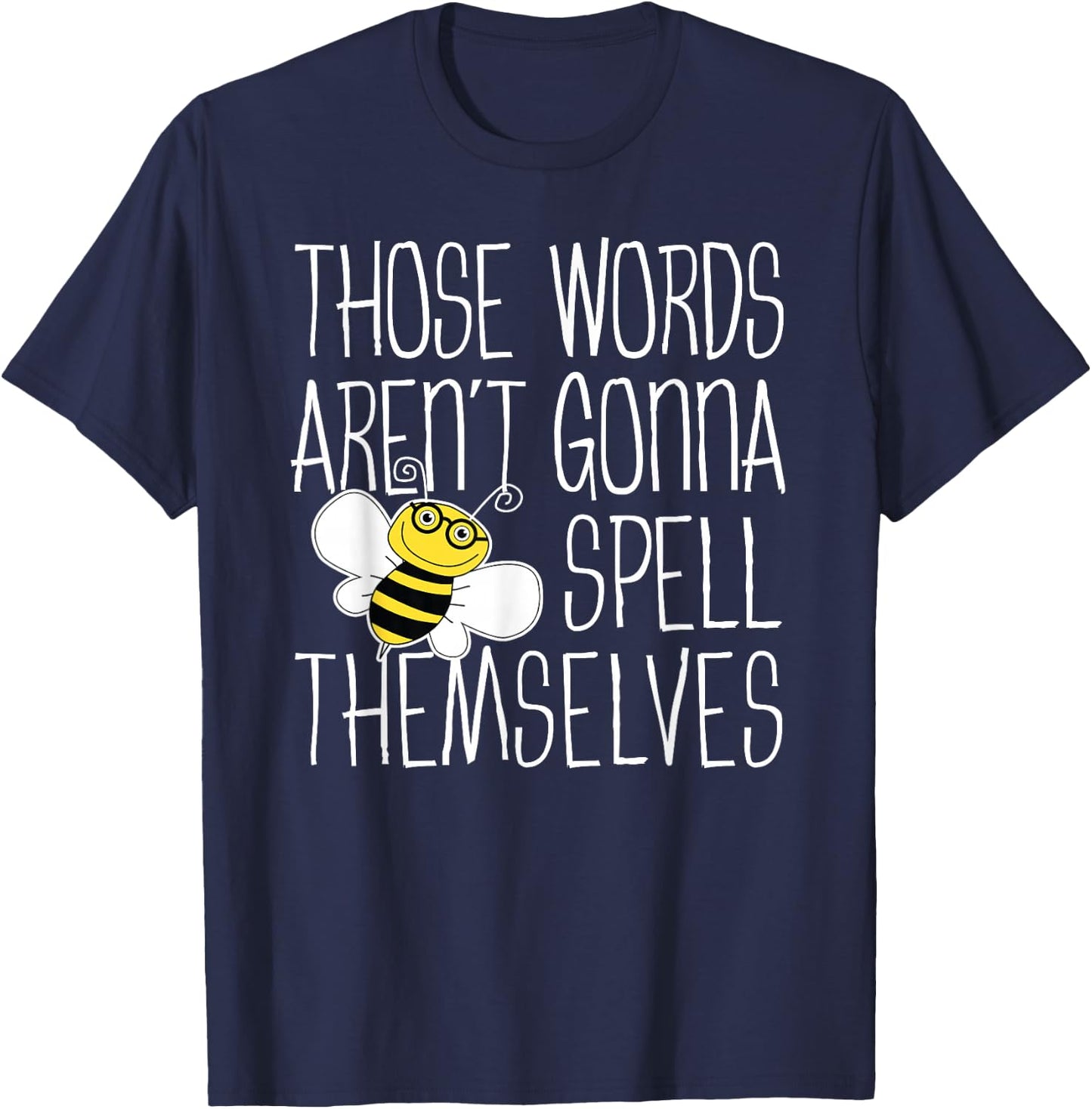 Cute Spelling Bee Design For Competitive Word Loving Kids T-Shirt - T-Shirt | Navy