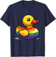 LGBT Rubber Duck Rainbow LGBTQ Gay Pride Month Lesbian Pride T-Shirt - T-Shirt | Navy