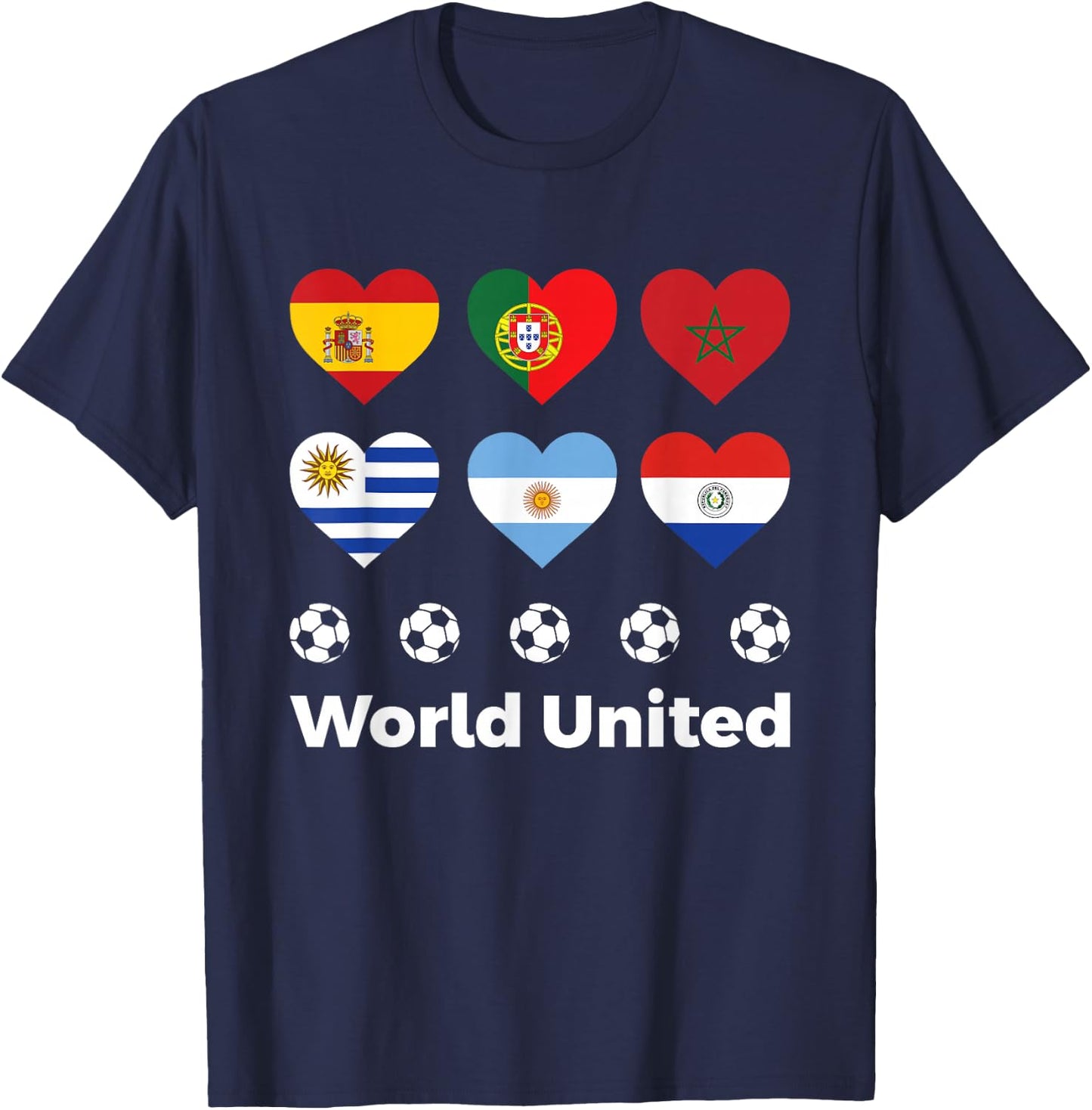 Soccer Football Tournament World United 2030 Love Sports T-Shirt - T-Shirt | Navy