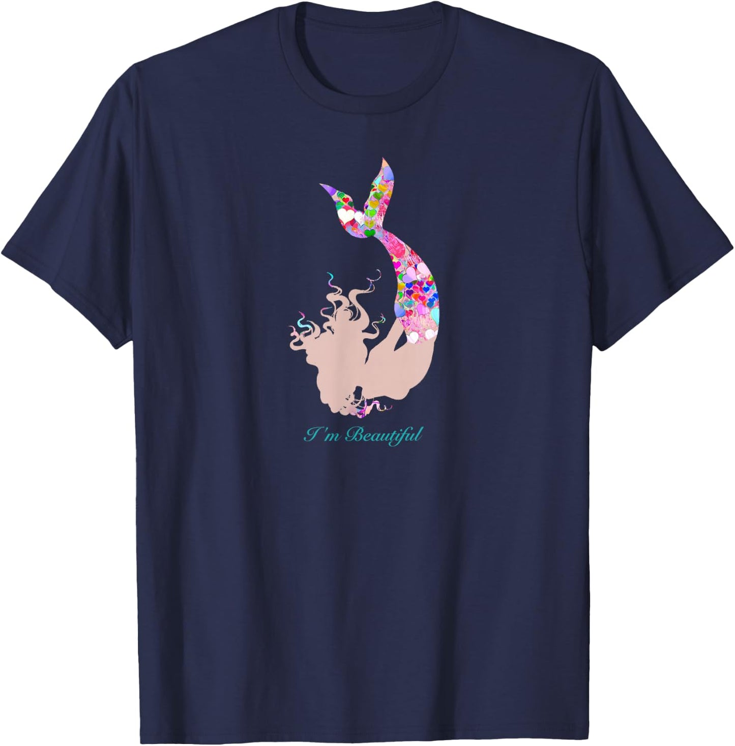 Beautiful Mermaid T-Shirt - T-Shirt | Navy