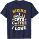 Hiking Cats Coffee This Is What I Love - Mountain Hiker T-Shirt - T-Shirt | Navy